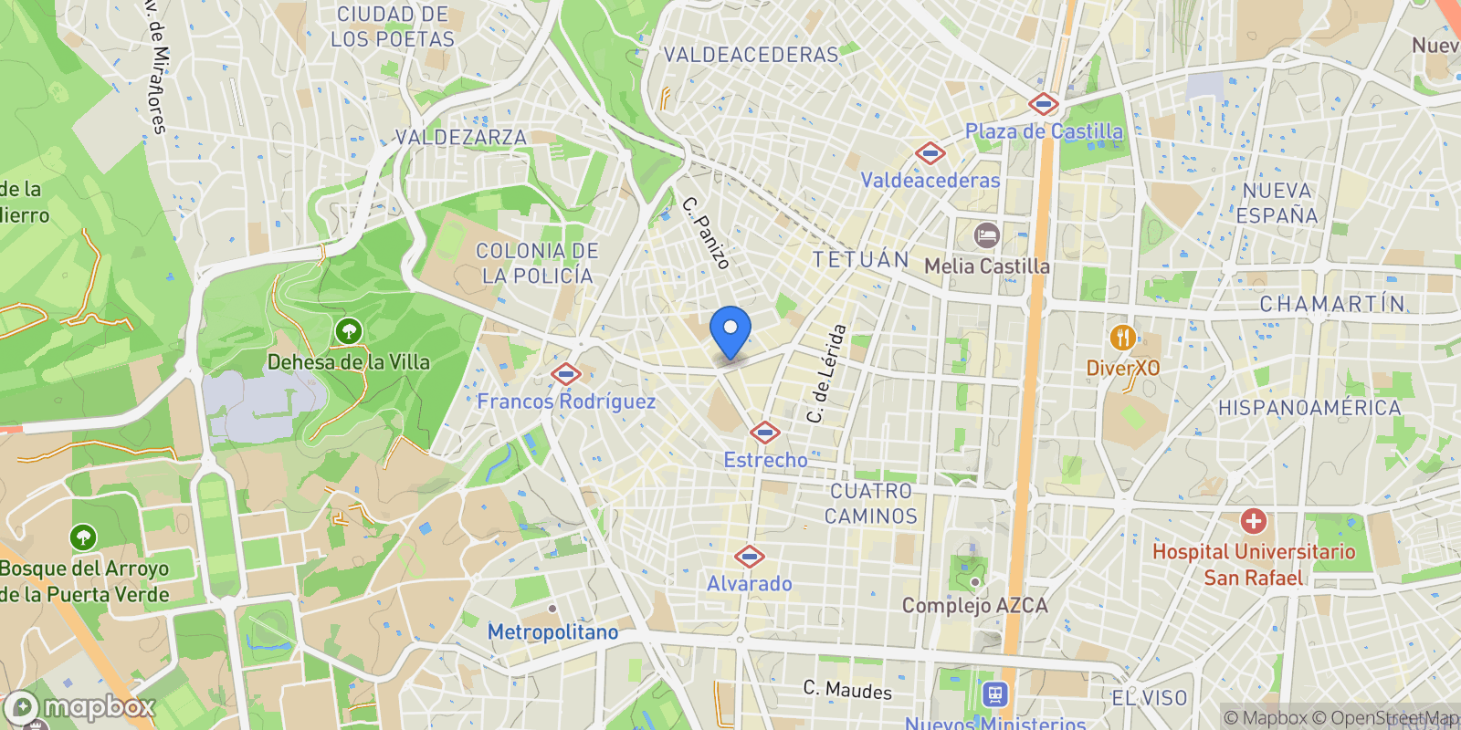 Map showing Callejon Lope de Haro, 30,  Madrid,  Tetuán - Berruguete,  EntrePlanta, Tetuan, Madrid, Spain.