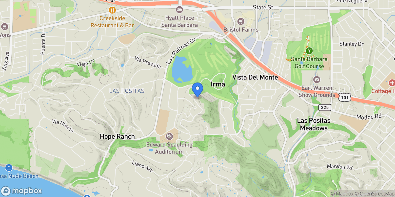 Map showing 930 Monte Drive, SANTA BARBARA, CA, 93110, USA, Santa Barbara, California, United States.