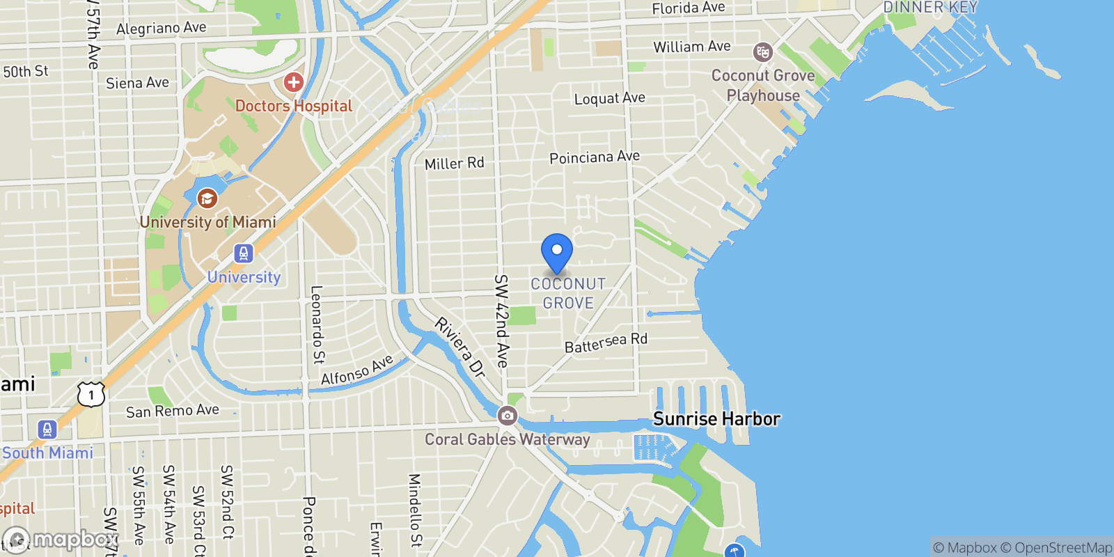 Map showing 4024 Bonita Ave, Miami, Florida, United States.