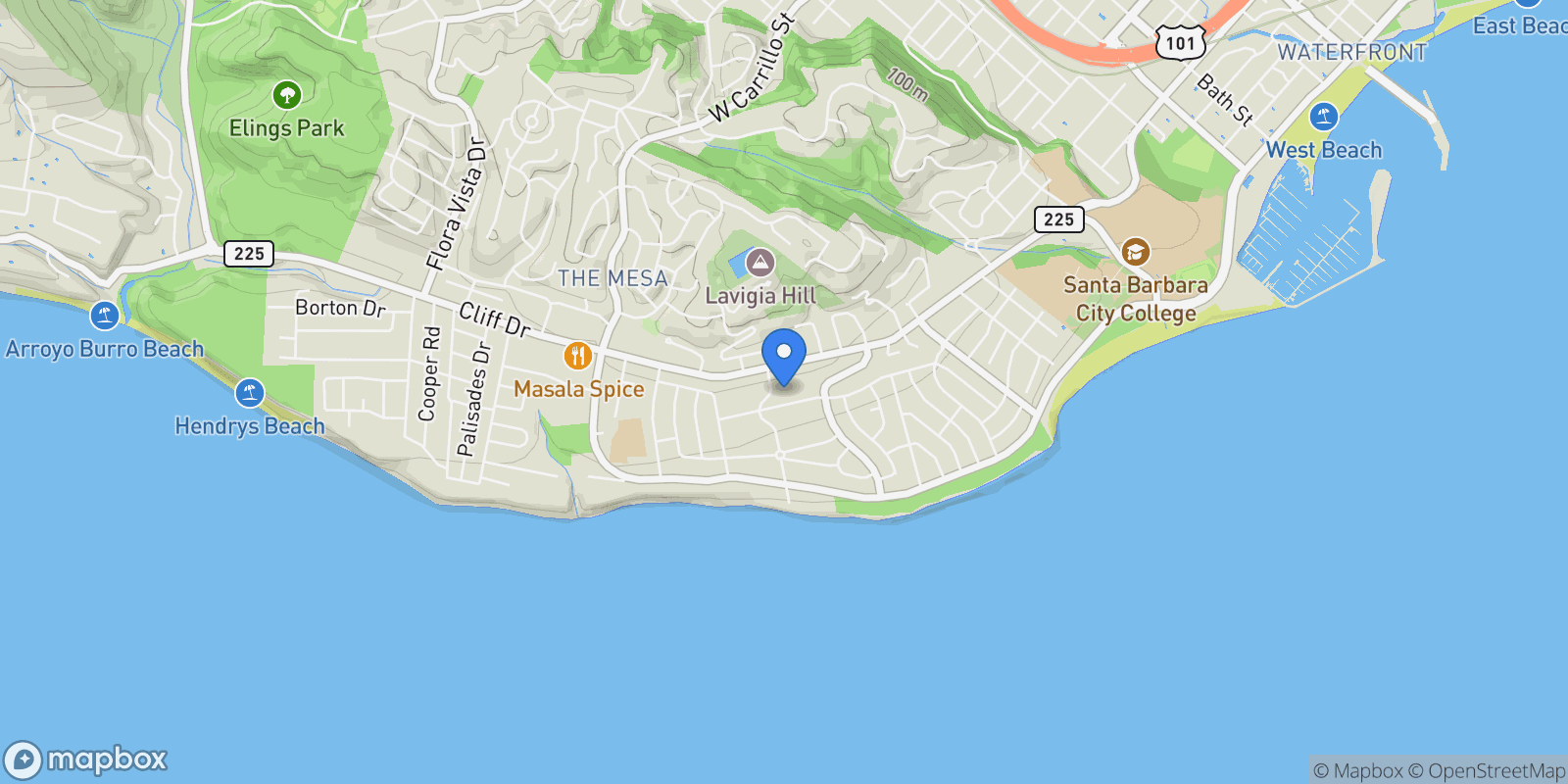 Map showing 1432 San Miguel Avenue, SANTA BARBARA, CA, 93109, USA, Santa Barbara, California, United States.