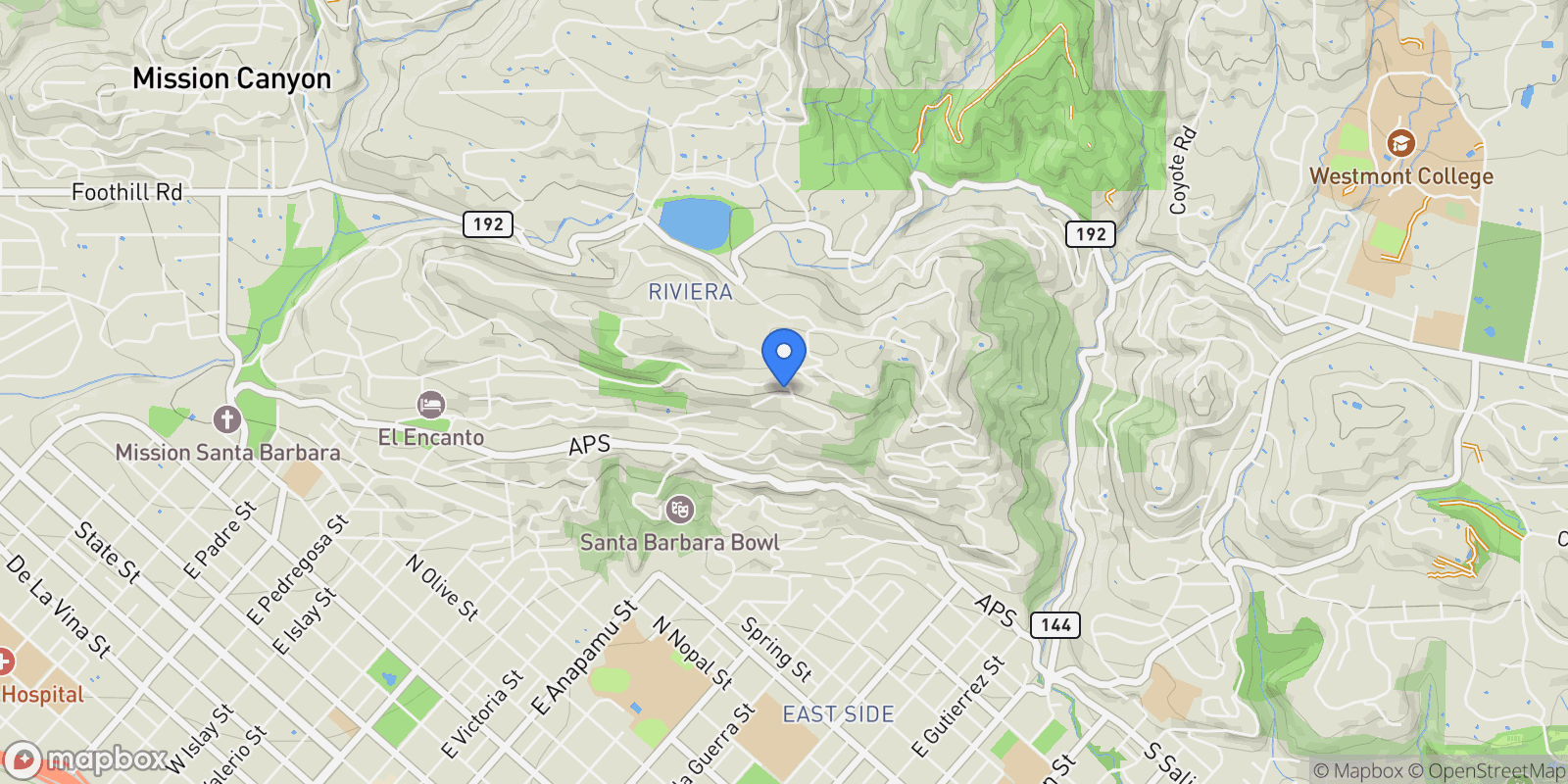 Map showing 712 Arbolado Road, SANTA BARBARA, CA, 93103, USA, Santa Barbara, California, United States.