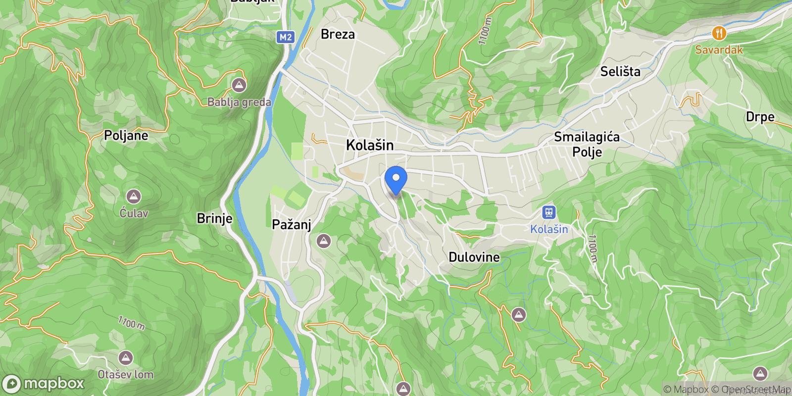 Map showing Kolasin, Montenegro, Kolasin, Kolašin Municipality, Montenegro.