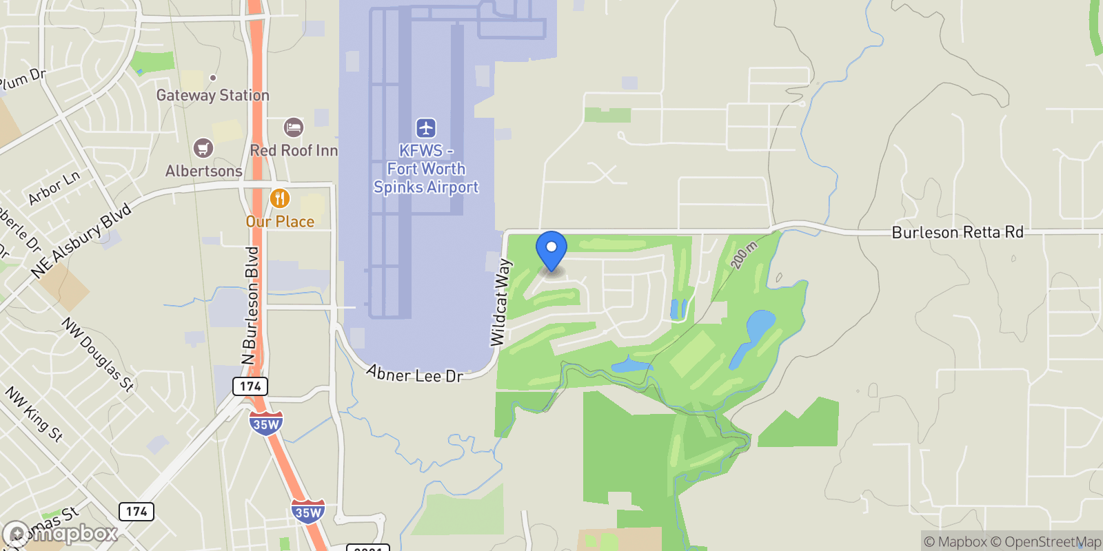 Map showing 912 Bandon Dunes Drive , Burleson, TX 76028, Burleson, Texas, United States.