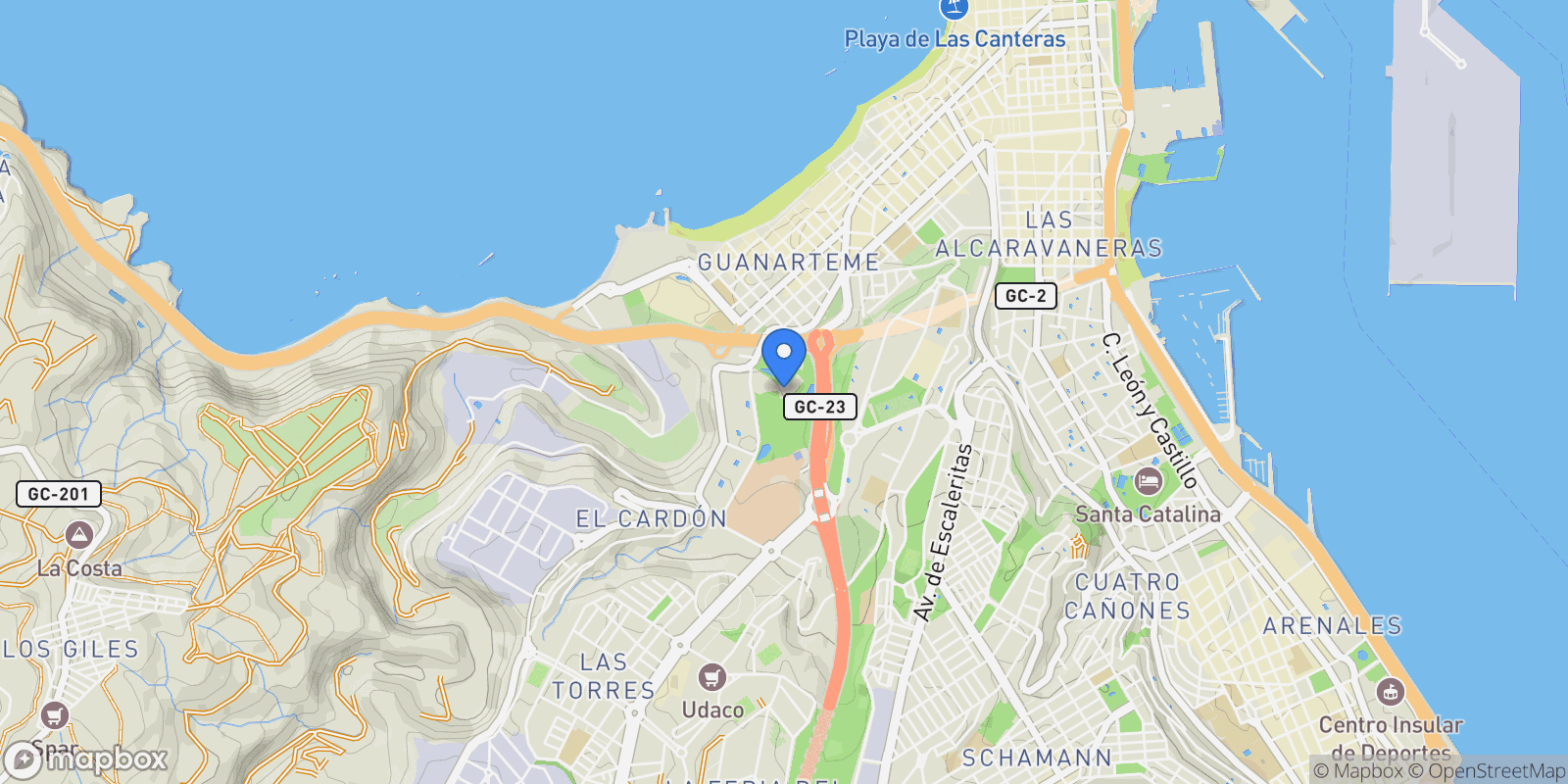 Map showing LAS PALMAS DE GRAN CANARIA, Las Palmas, LAS PALMAS DE GRAN CANARIA, Las Palmas de Gran Canaria, Canary Islands, Spain.
