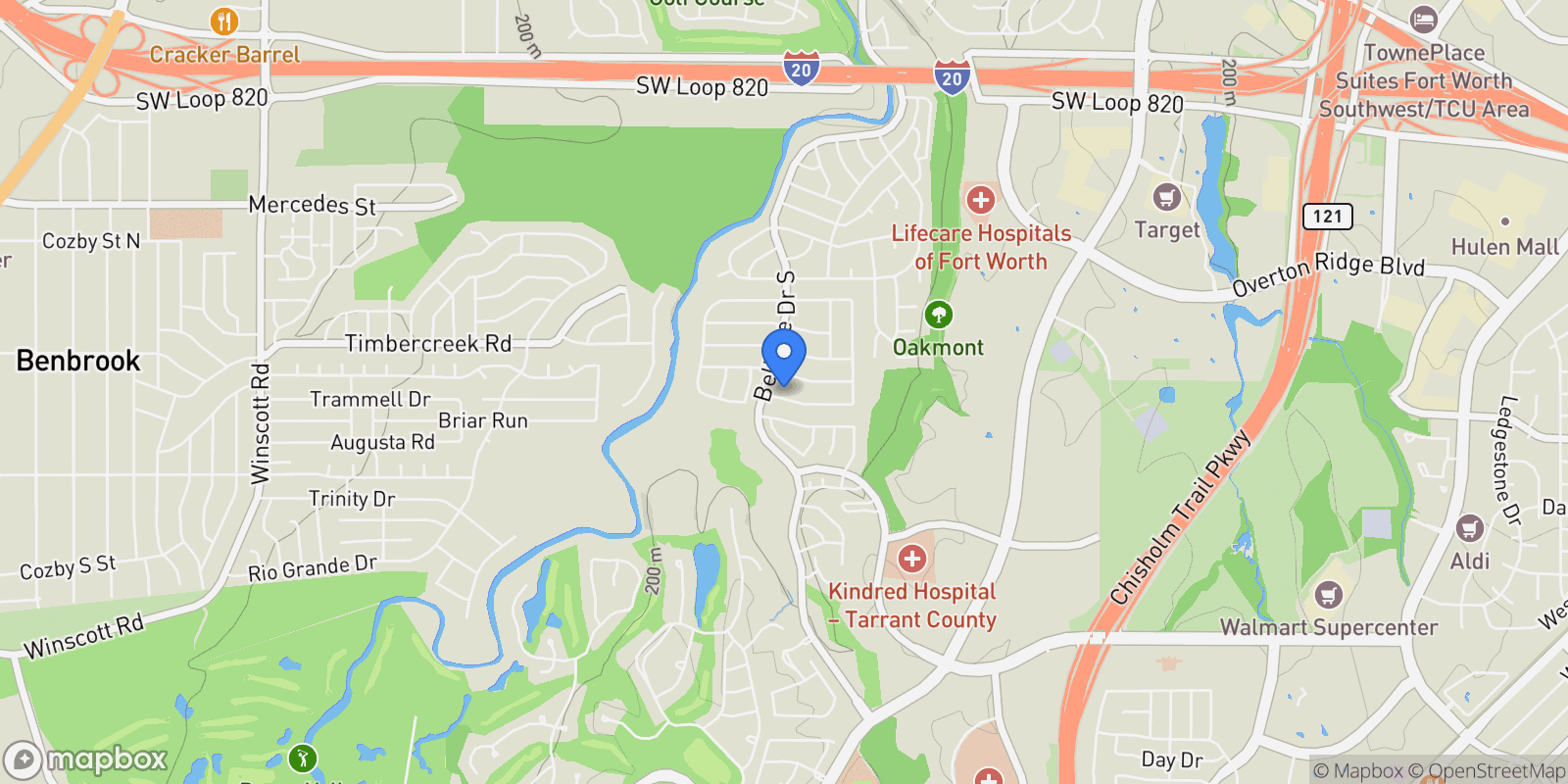 Map showing 6740 Park Drive , Fort Worth, TX 76132, Fort Worth, Texas, United States.