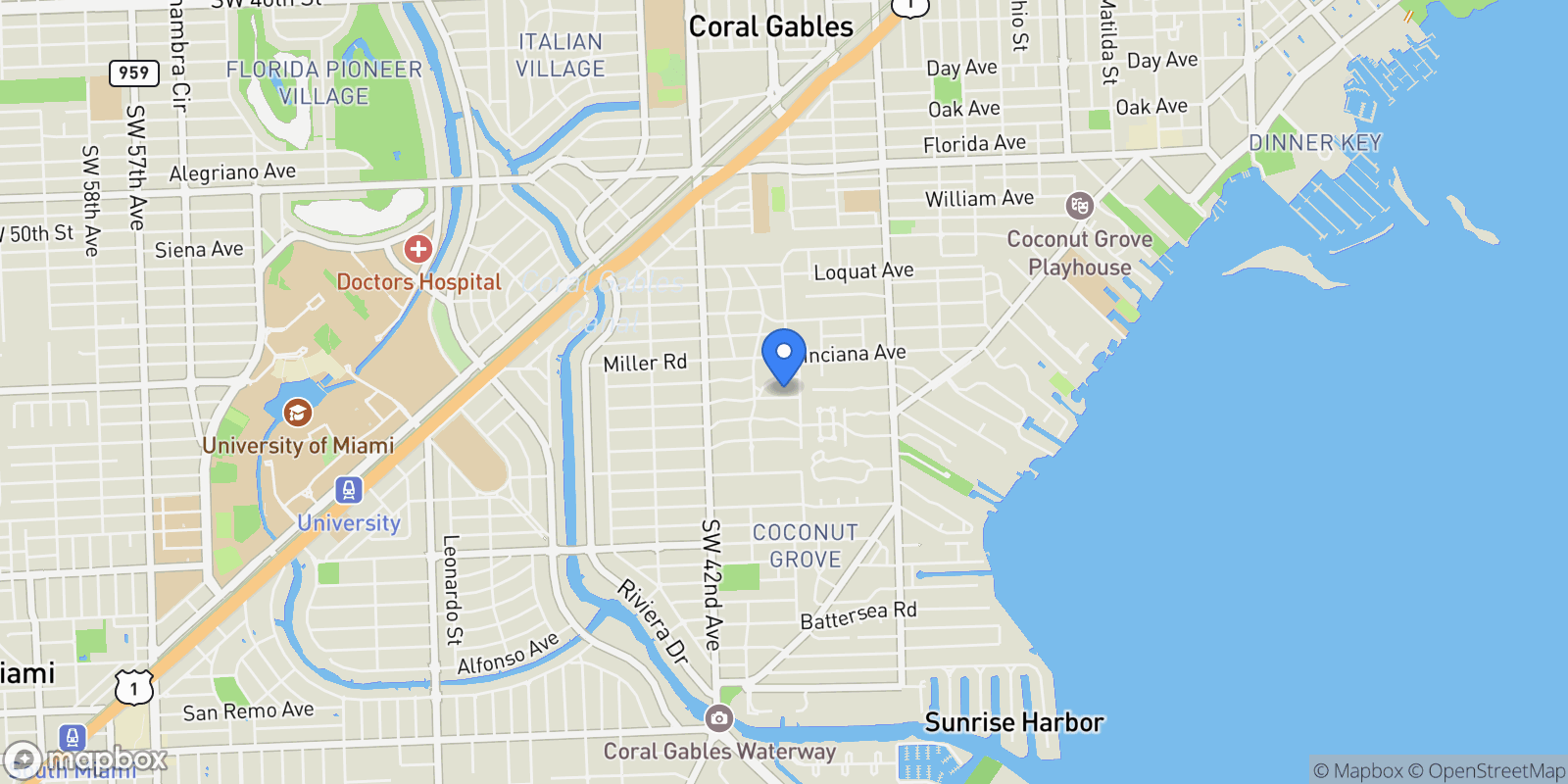 Map showing 4039 Ventura Ave, Miami, Florida, United States.