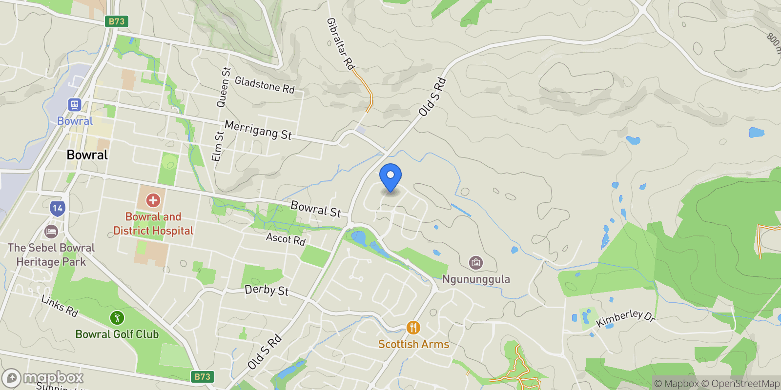 Map showing 10 Ginahgulla Drive, Bowral, AUSTRALIA, Glenquarry, New South Wales, Australia.