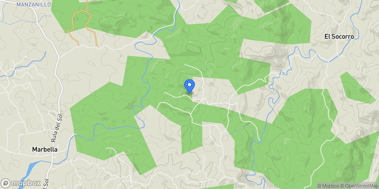 Map showing 37V6+JFF, Guanacaste Province, Emerald Woods, Costa Rica, Emerald Woods, Guanacaste Province, Costa Rica.