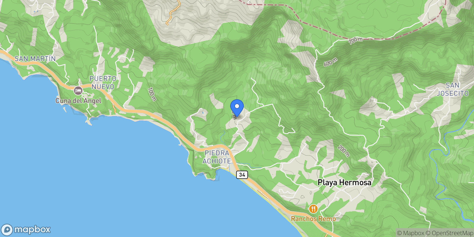 Map showing 6638+PPC, Puntarenas Province, Uvita, Costa Rica, Uvita, Puntarenas Province, Costa Rica.