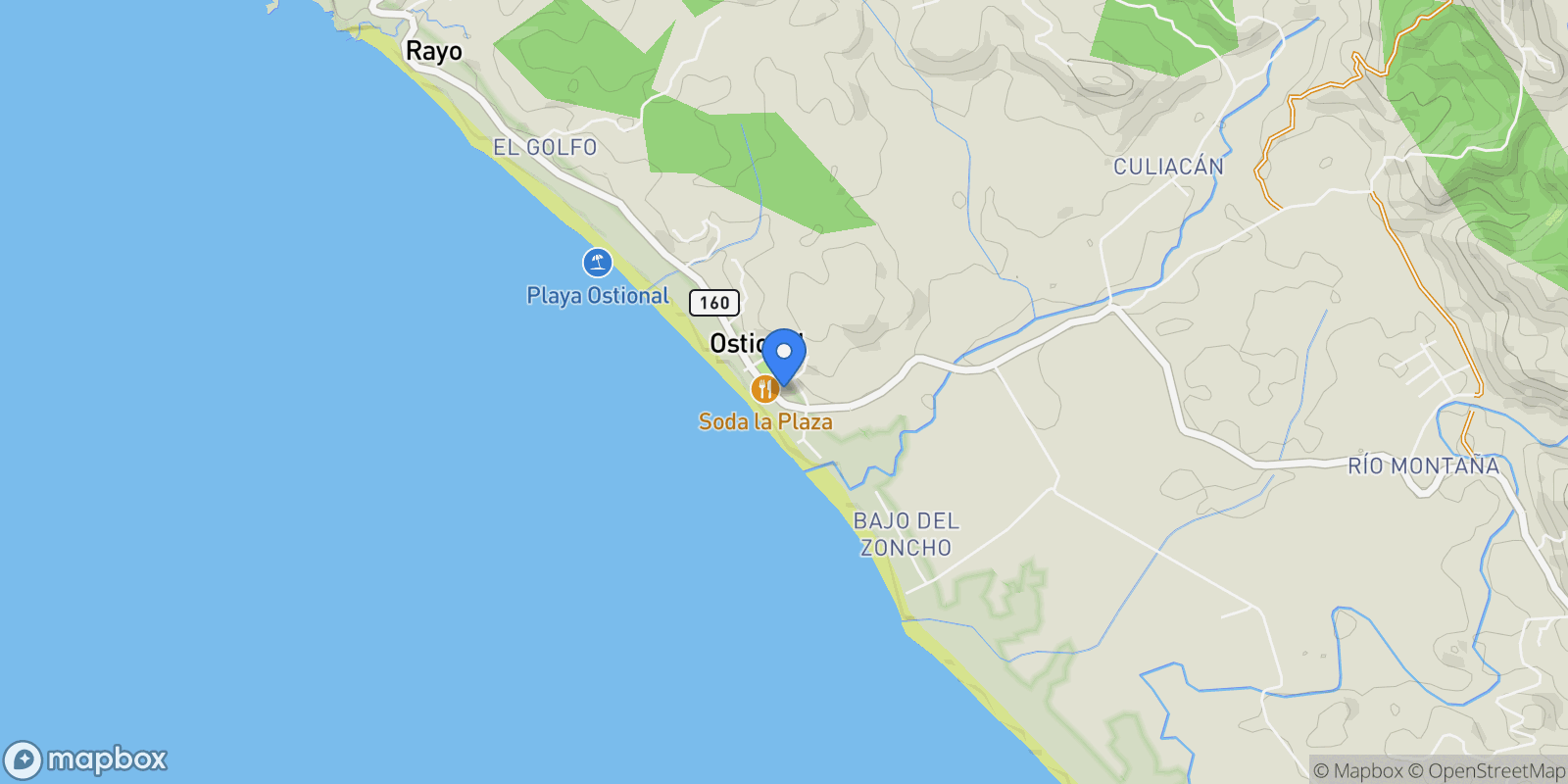 Map showing Guanacaste Province, Ostional, Costa Rica, Ostional, Guanacaste Province, Costa Rica.