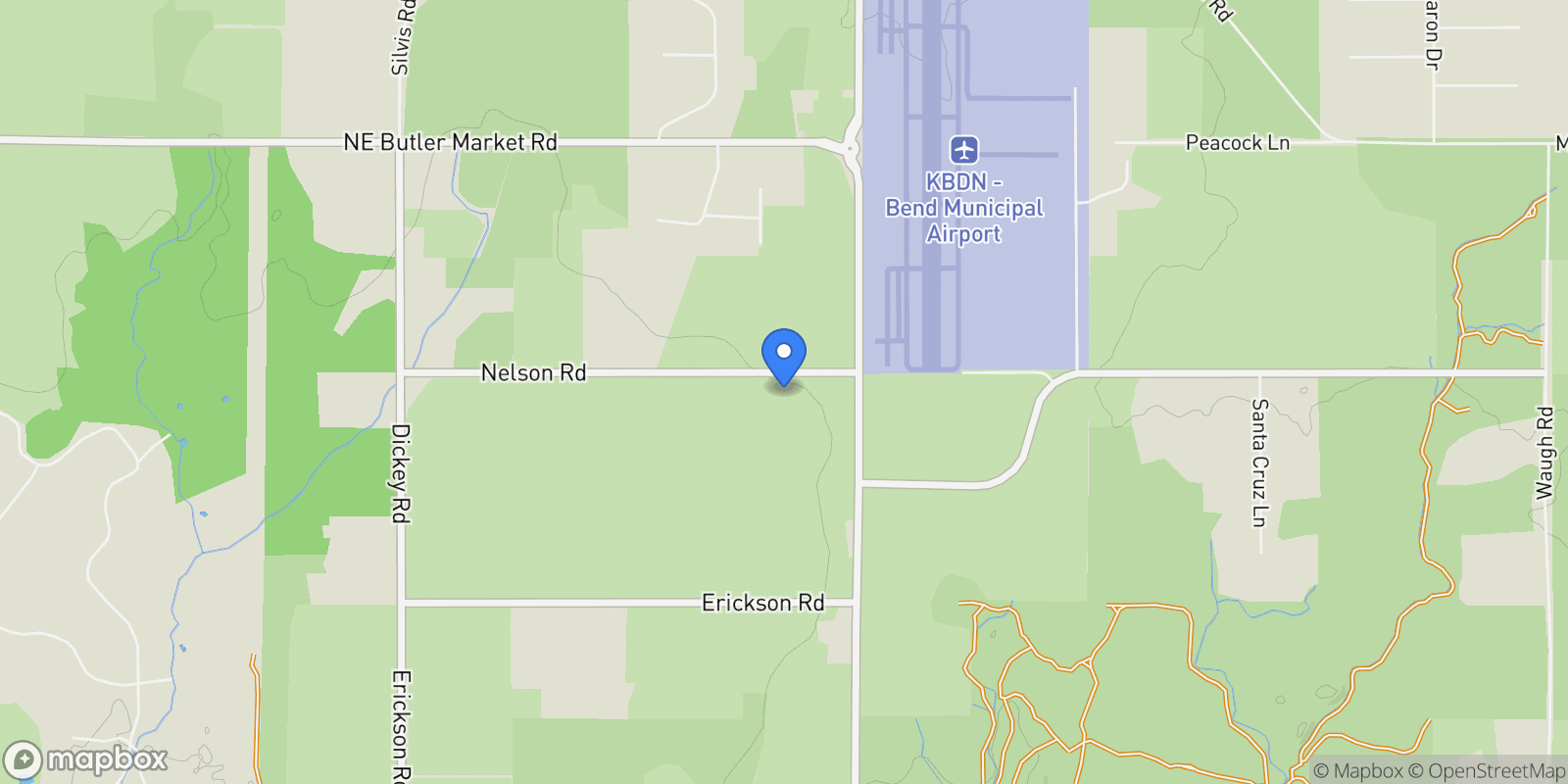Map showing 22333 Nelson Road , Bend, OR 97701, Bend, Oregon, United States.