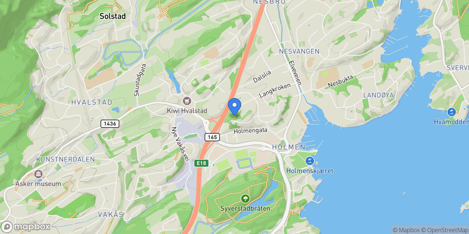 Map showing Arvid Andresens vei 25, 1394 Nesbru, Norway, Nesbru, Viken, Norway.