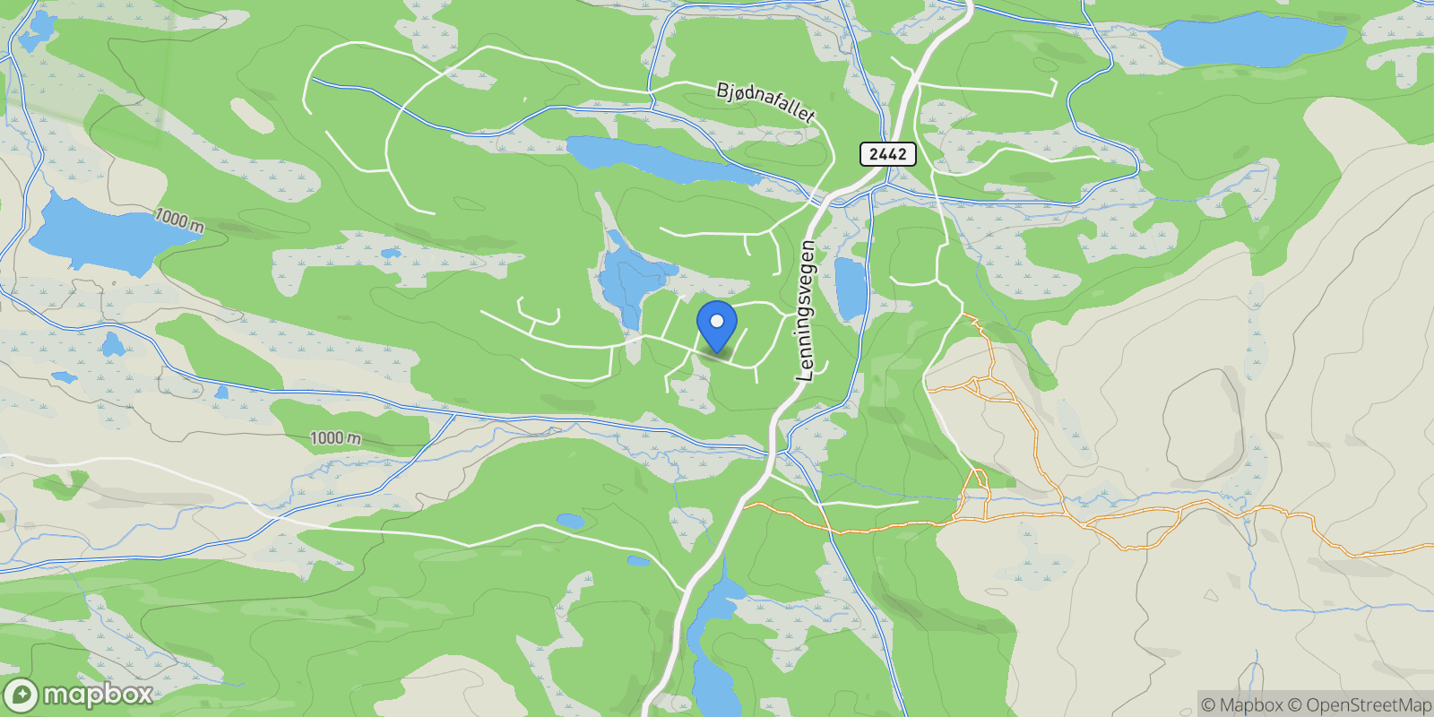 Map showing Ølsjølitoppen, 2890 Etnedal, Norway, Etnedal, Innlandet, Norway.