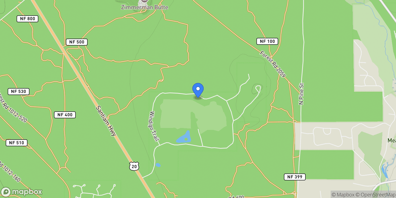 Map showing 15275 Windigo Trail , Sisters, OR 97759, Sisters, Oregon, United States.