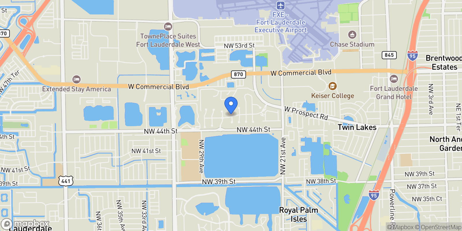 Map showing 2715 Primrose Pl, Fort Lauderdale, Florida, United States.