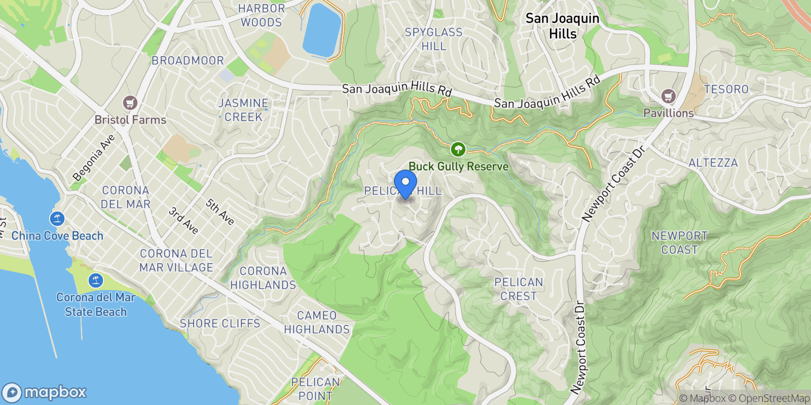 Map showing 3 Seashell, Newport Beach, California, United States.
