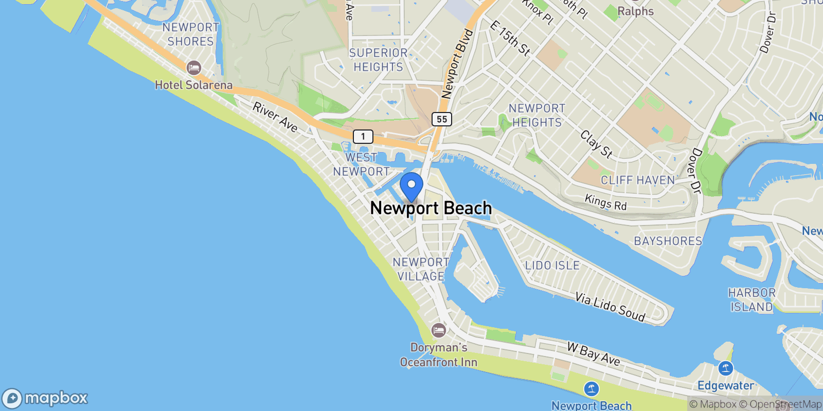 Map showing 410 Clubhouse, Newport Beach, California, United States.