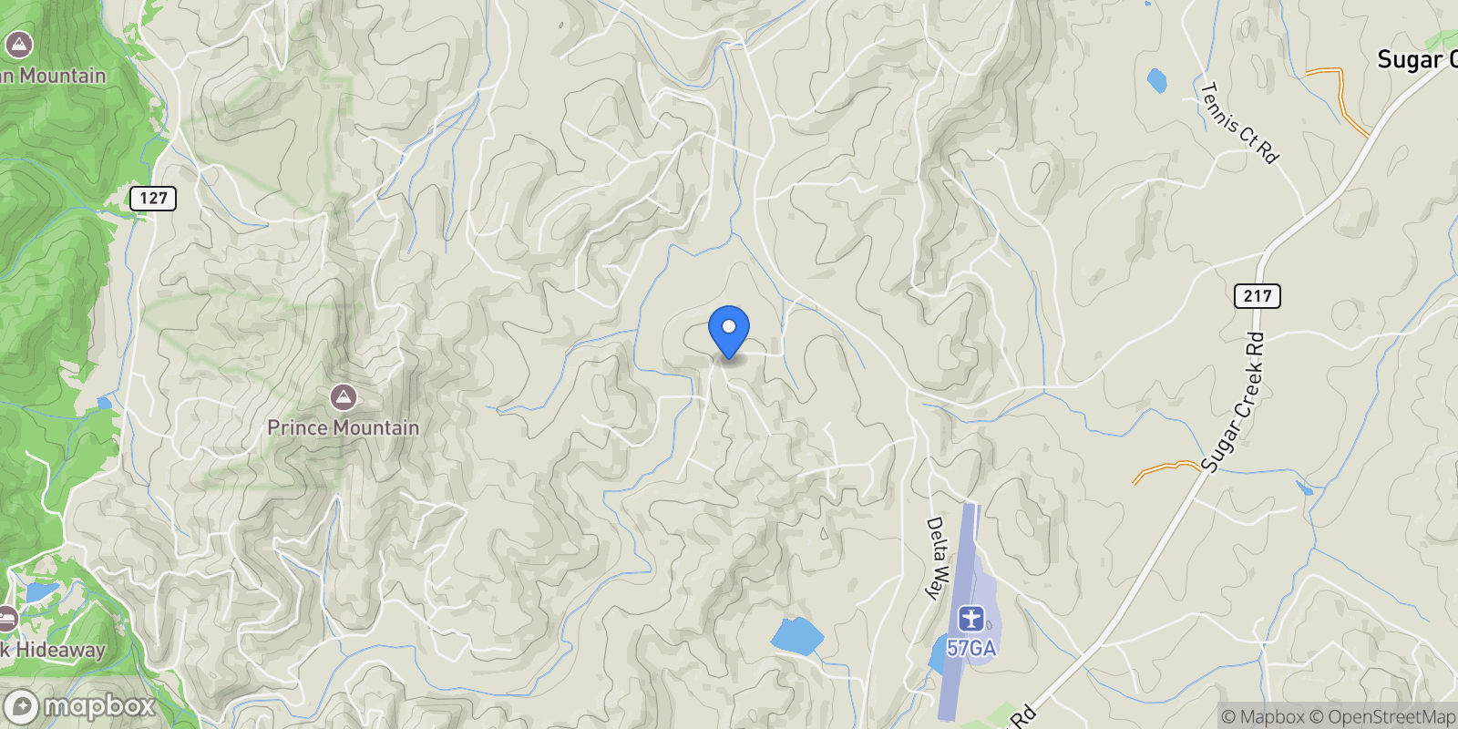 Map showing 31 Highland Hammock Drive, Blue Ridge, Georgia, United States.