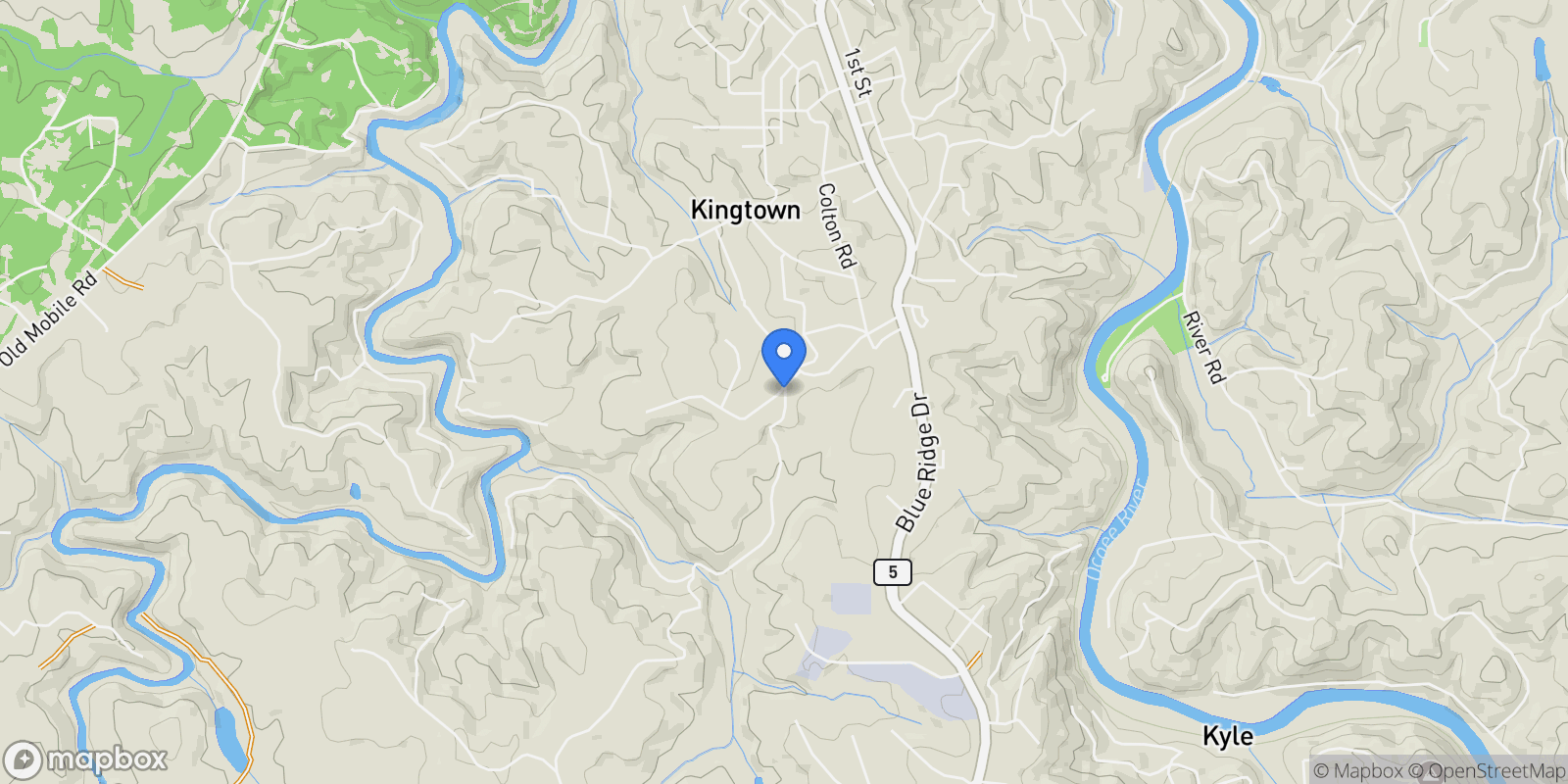 Map showing 225 Grand Vista, Blue Ridge, Georgia, United States.