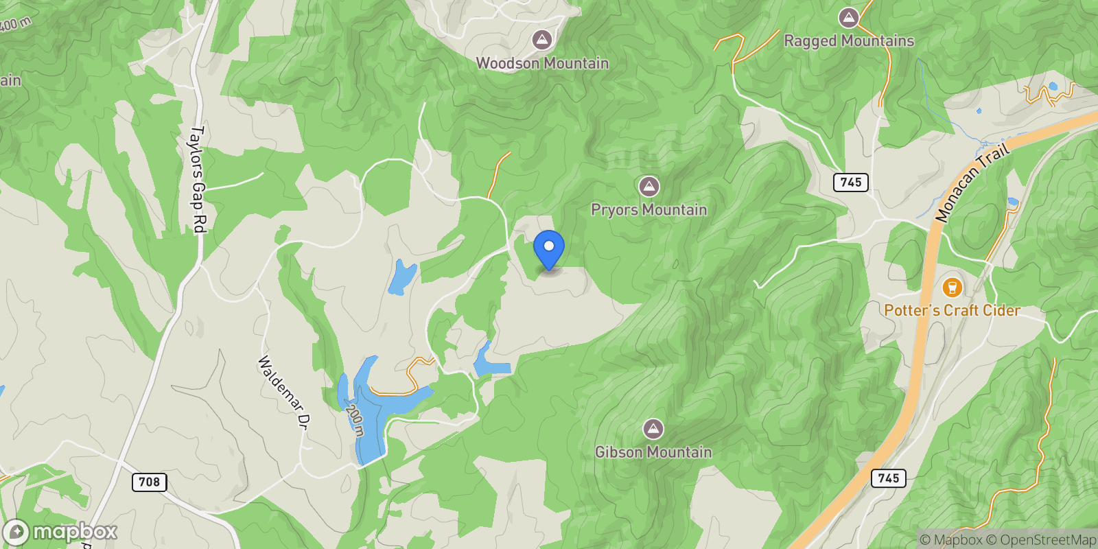 Map showing 3065 Blandemar Dr, Charlottesville, VA 22903, Charlottesville, Virginia, United States.