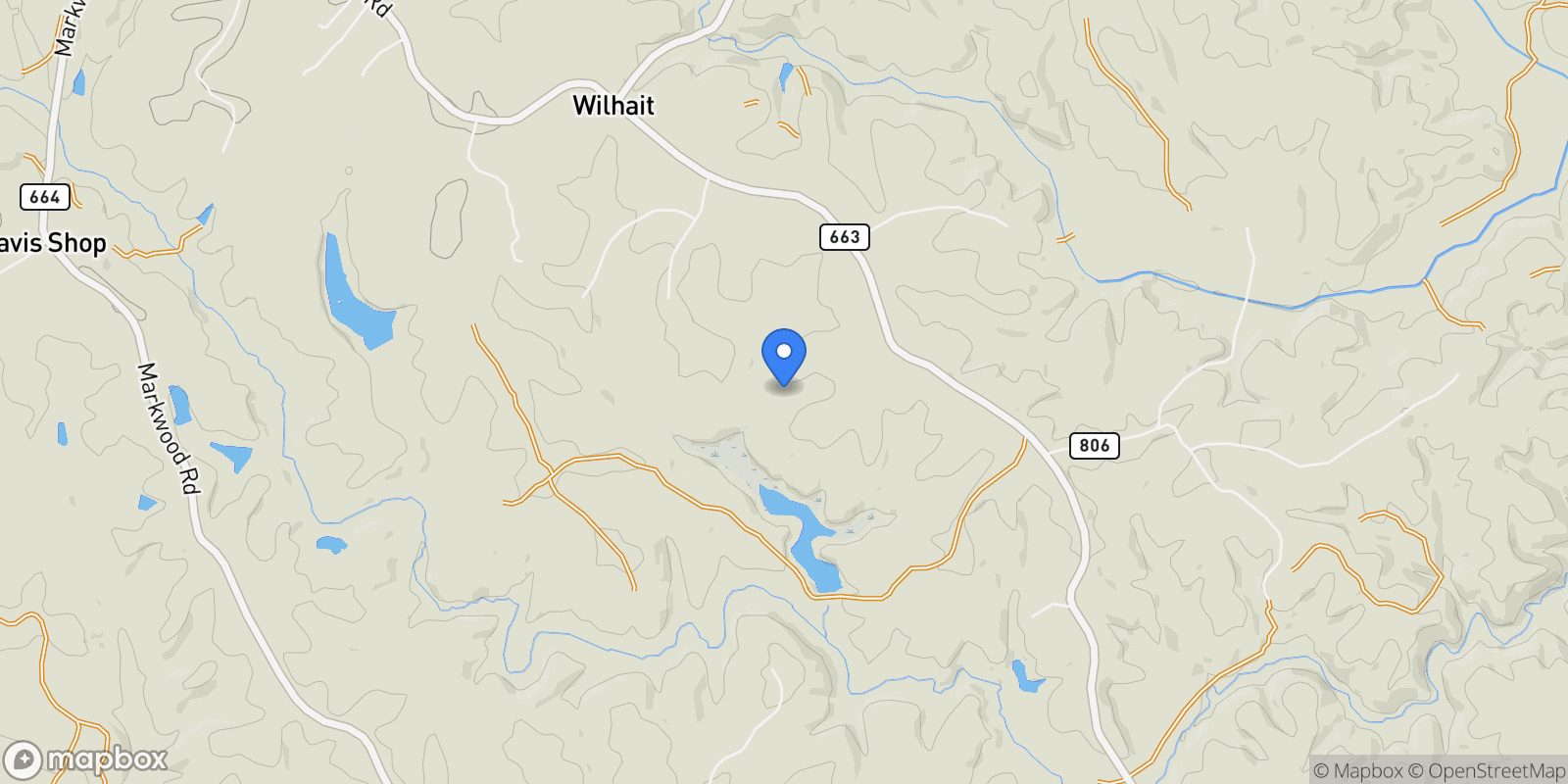 Map showing 955 Simmons Gap Rd, Dyke, VA 22935, Dyke, Virginia, United States.