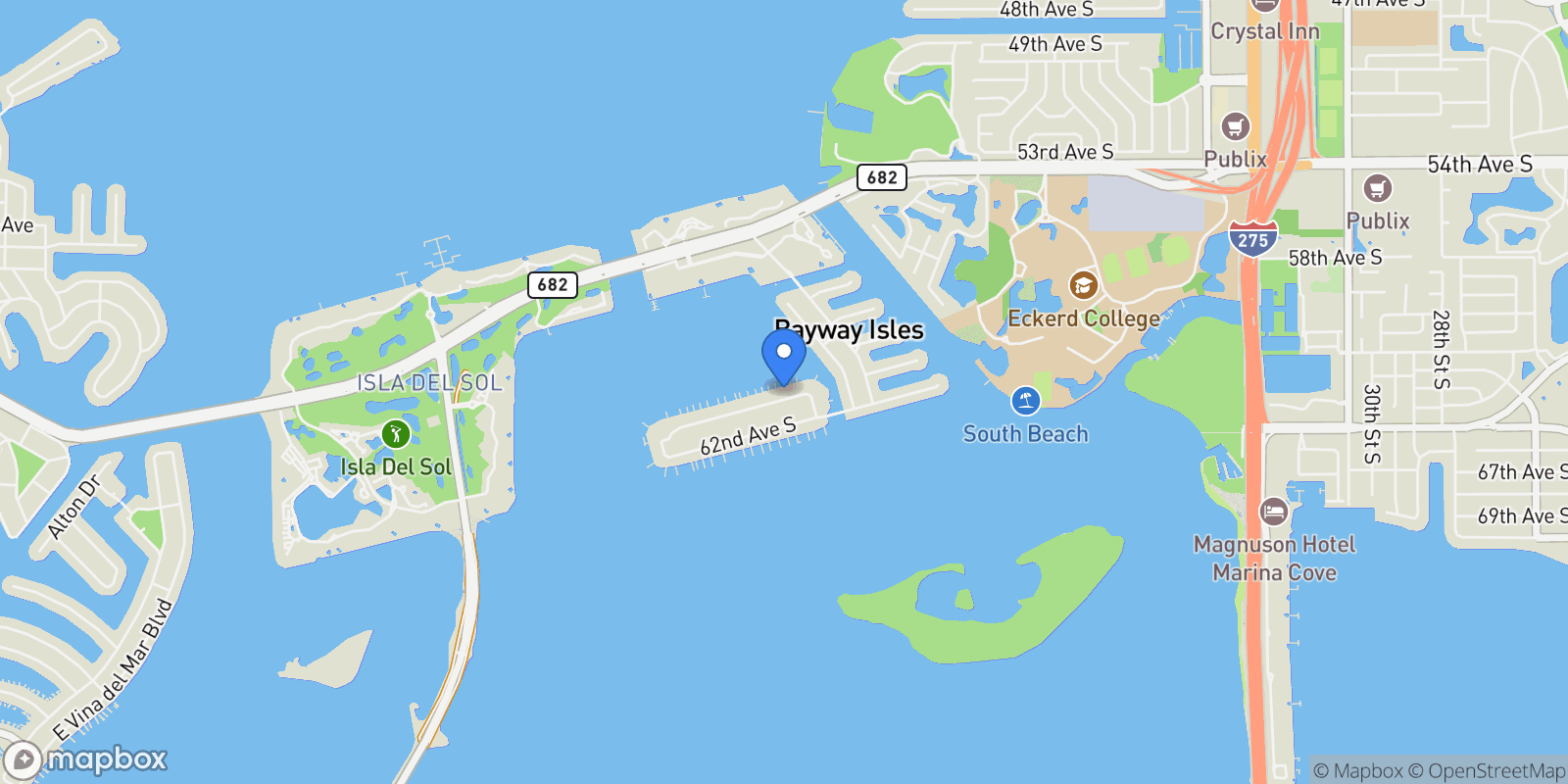 Map showing 5237 61st Avenue, St Petersburg, FL, 33715, USA, St. Petersburg, Florida, United States.