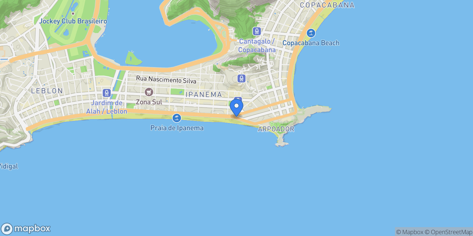 Map showing Rio de Janeiro, Rio de Janeiro, State of Rio de Janeiro, Brazil.