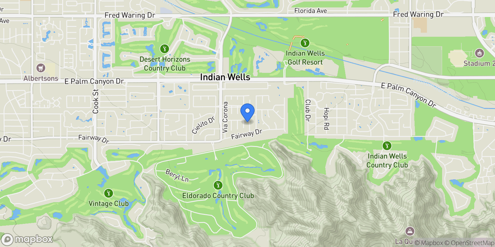 Map showing 45655 Apache Rd, Indian Wells, CA 92210, Indian Wells, CA, United States.