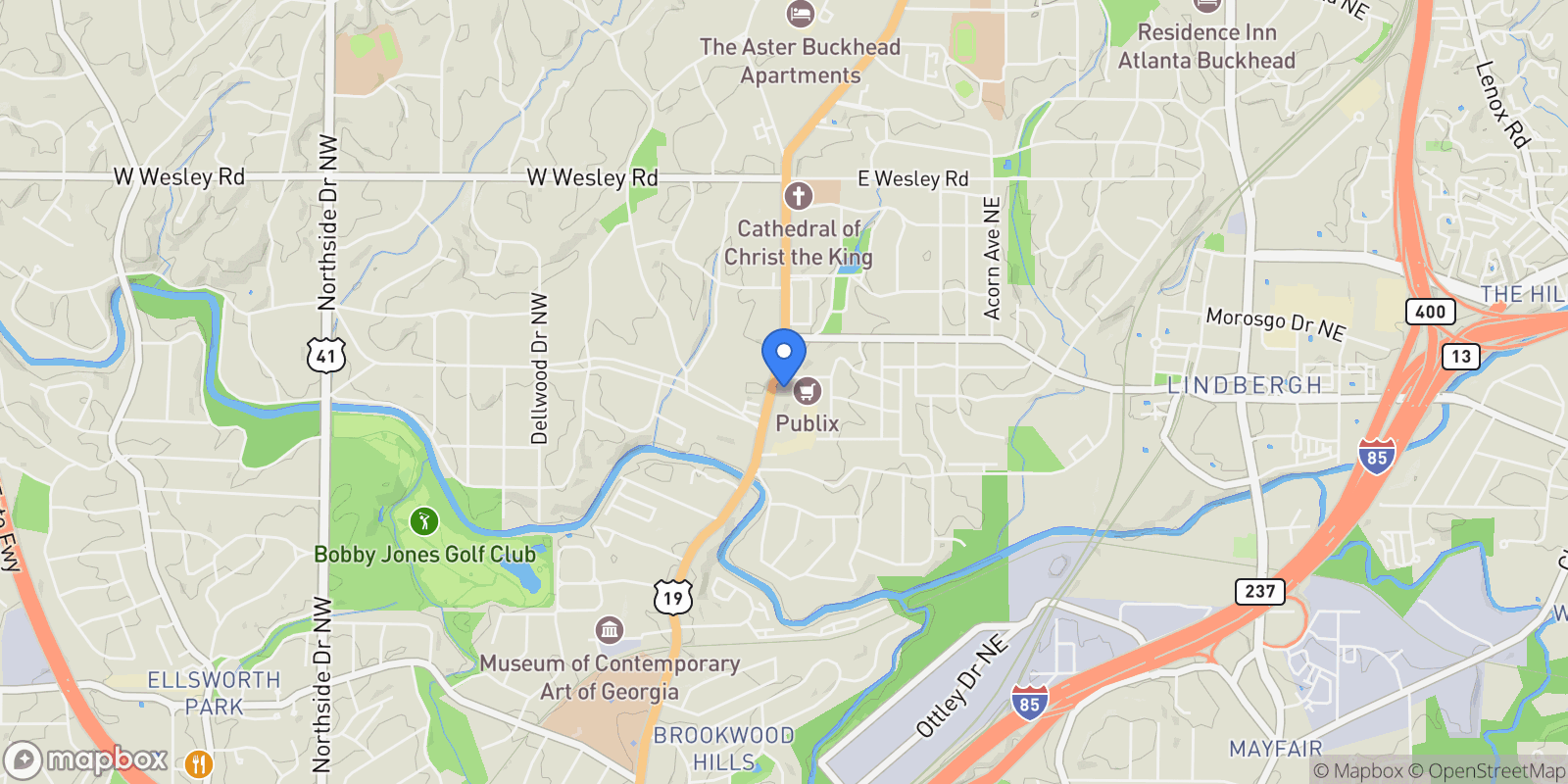 Map showing 2425 Peachtree Road NE #502, Atlanta, GA 30305, Atlanta, Georgia, United States.