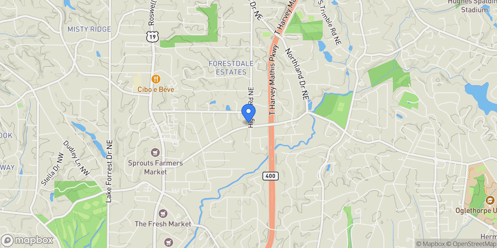Map showing 590 Windsor Parkway, Atlanta, GA 30342, Atlanta, Georgia, United States.