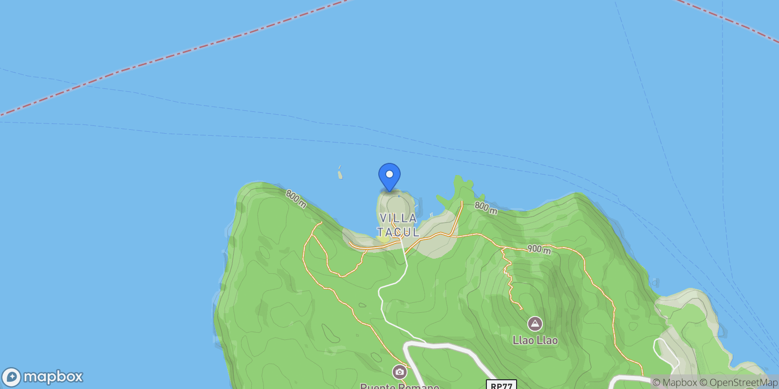 Map showing Venta  Villa Luxury   -   TOP FIVE -VILLA TACUL, Bariloche, Villa Tacul, Río Negro, Argentina.