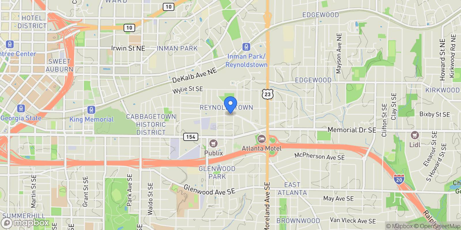 Map showing 994 Mauldin Street, Atlanta, Georgia, United States.