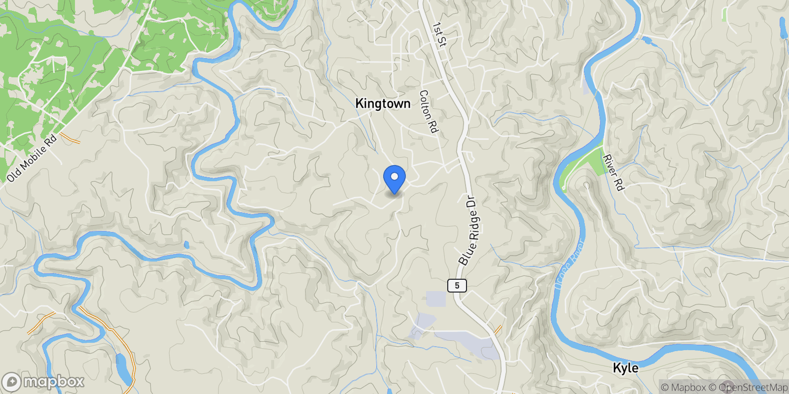 Map showing 55 Grand Vista Drive, Blue Ridge, Georgia, United States.