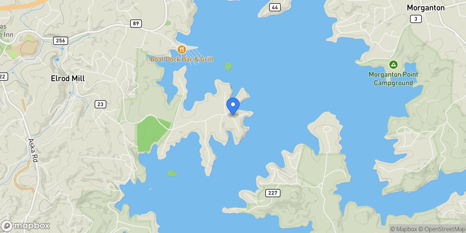 Map showing 66 Rome Point, Blue Ridge, Georgia, United States.