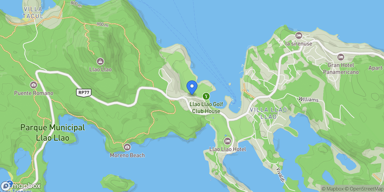 Map showing VENTA - Exclusiva casa de  5 dormitorios, 4 baños en barrio del Golf, Llao Llao, Bariloche, Bariloche, Villa Llao Llao, Río Negro, Argentina.