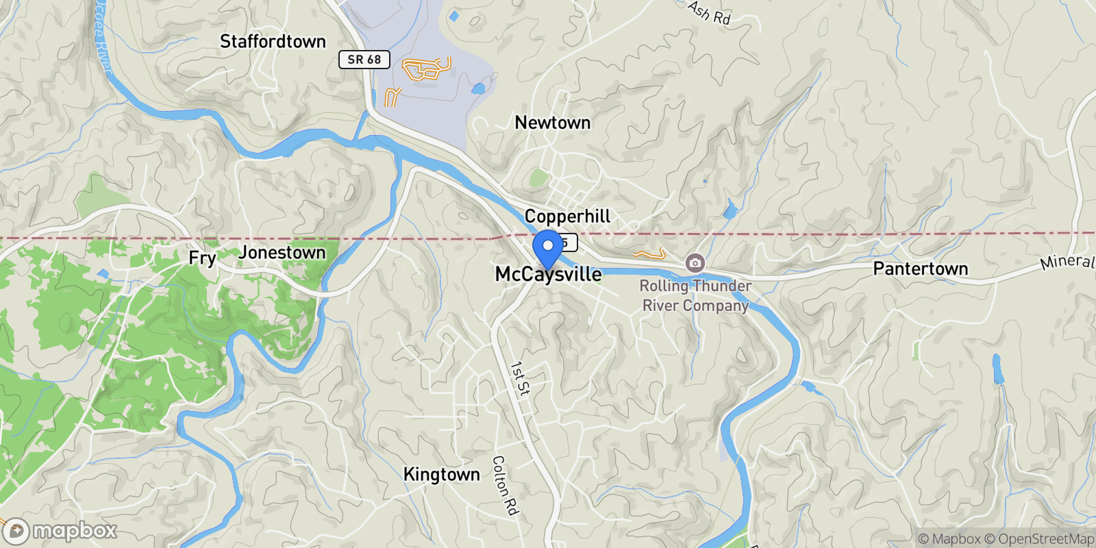 Map showing Lot 40 Lees Ride, McCaysville, Georgia, United States.