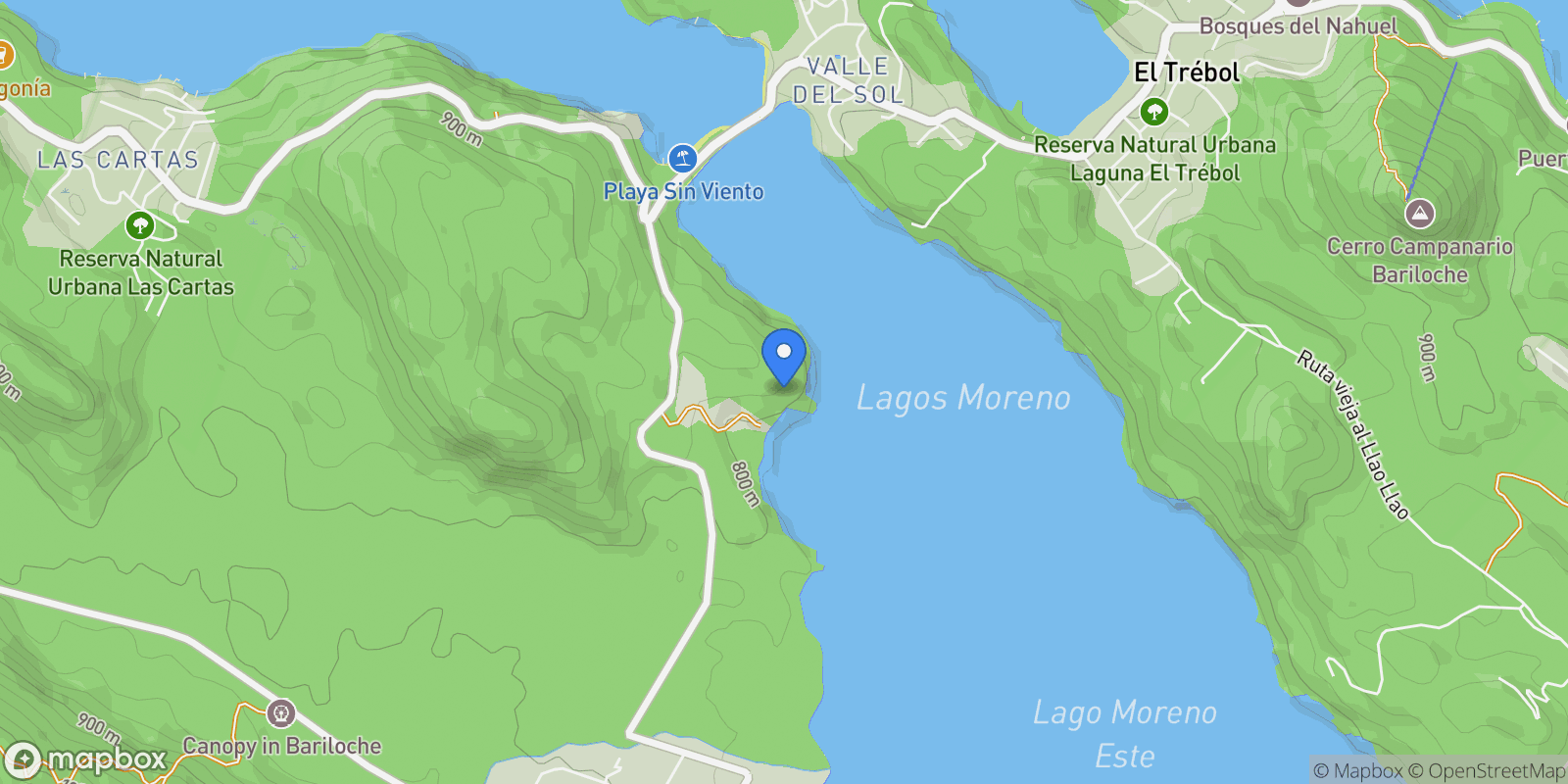 Map showing Casa en Colonia Suiza-Bariloche, Bariloche, San Carlos de Bariloche, Río Negro, Argentina.