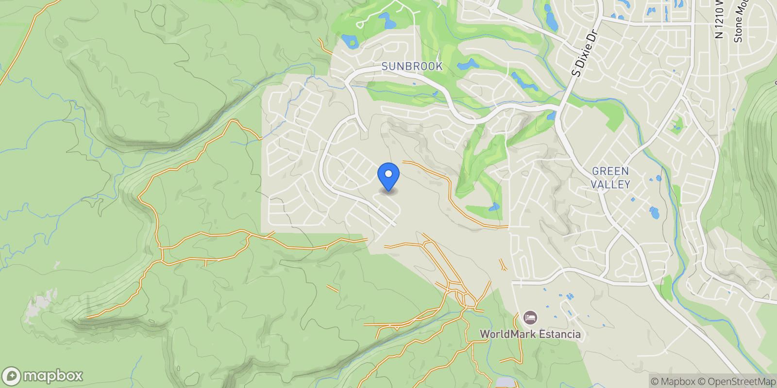 Map showing 625 S SAVIO DR 19, St. George, Utah, United States.