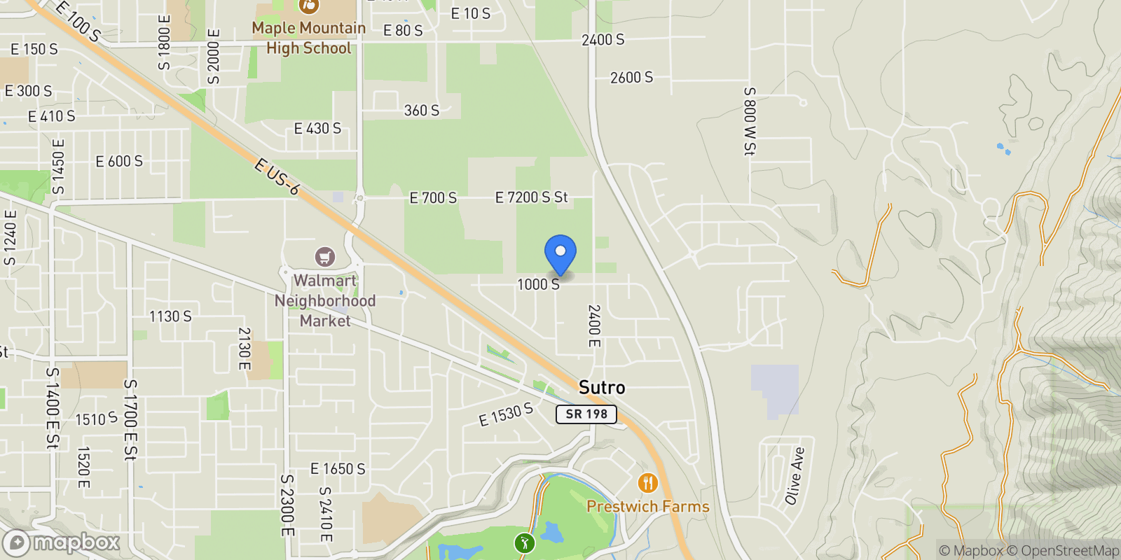Map showing 3575 E 1000 S 205, Spanish Fork, Utah, United States.