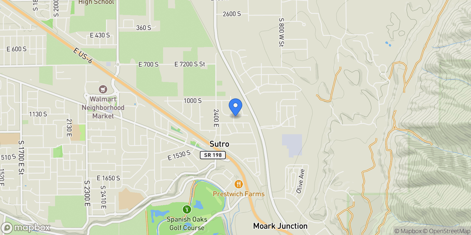 Map showing 1123 S 3550 STERLING E, Spanish Fork, Utah, United States.