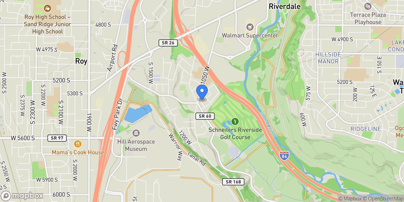 Map showing 944 W COLUMBIA CT 108, Ogden, Utah, United States.