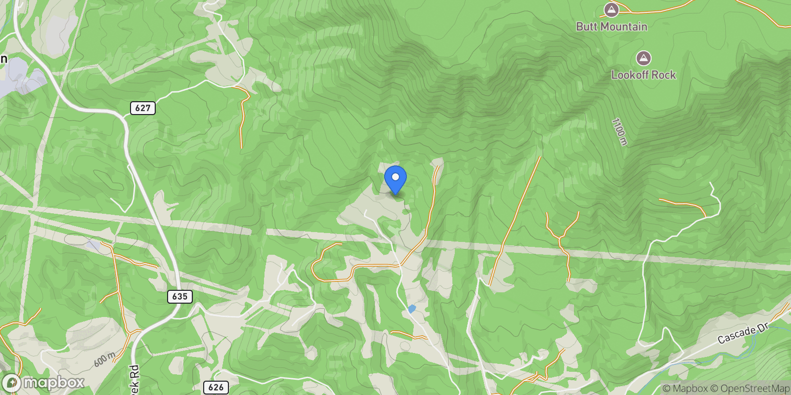 Map showing 699 Hendrickson Rd, Pembroke, VA 24136, Pembroke, Virginia, United States.