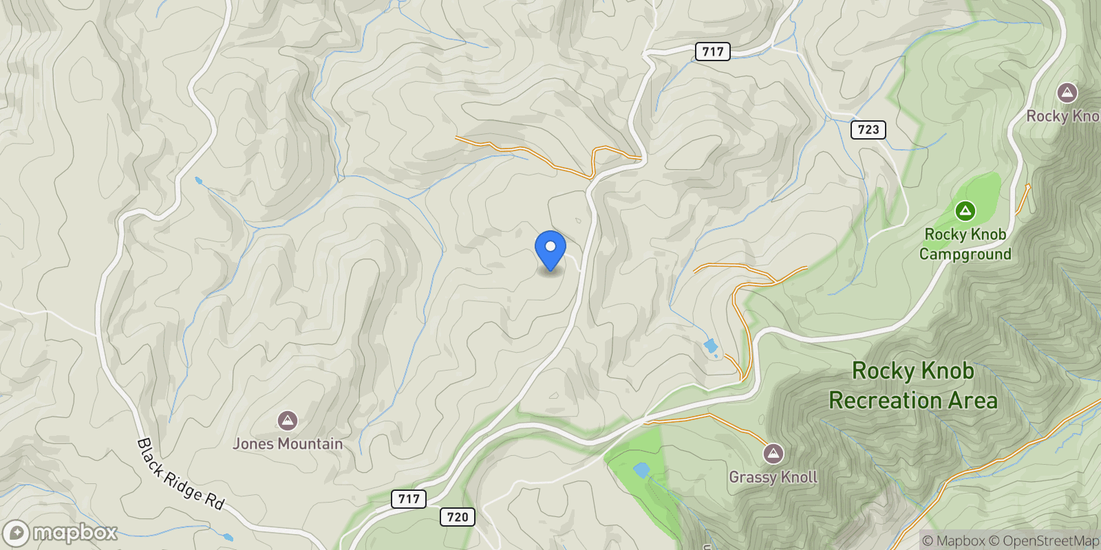 Map showing 170 & 174 Sarvisberry Ln SW, Floyd, VA 24091, Floyd, Virginia, United States.