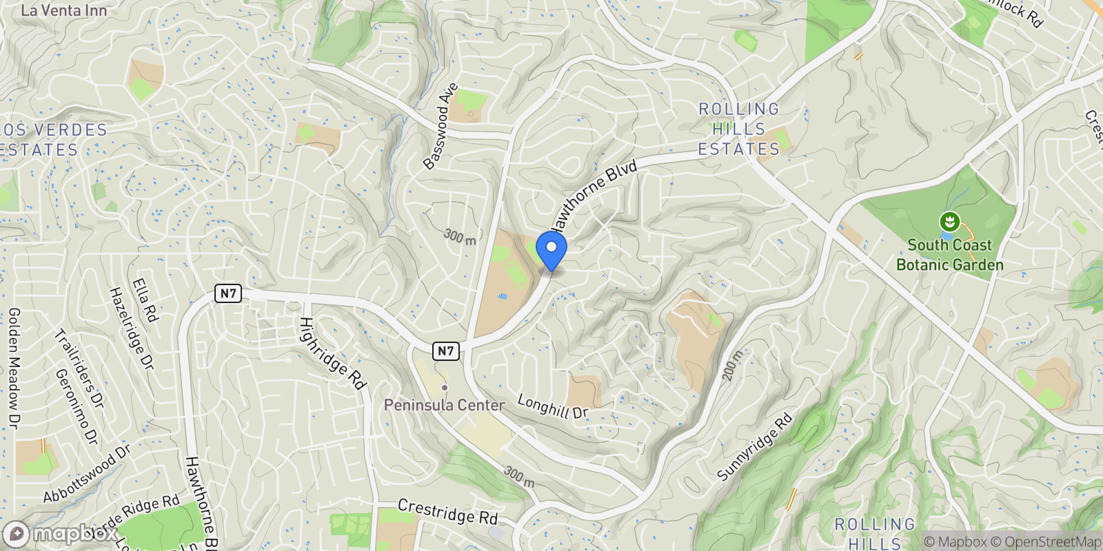 Map showing 5044 Blackhorse, Rolling Hills, California, United States.