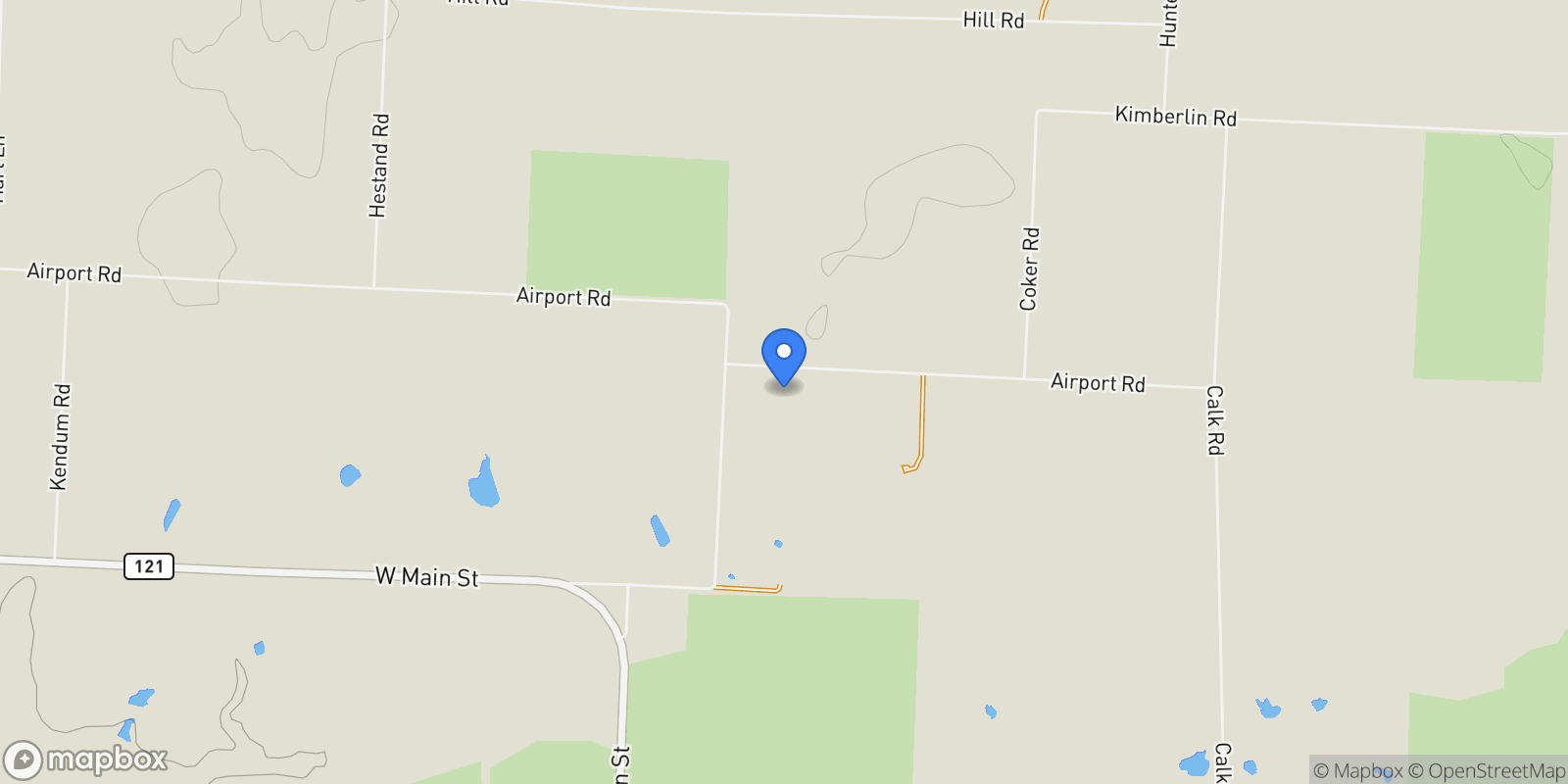 Map showing 3300 Airport Road, Tioga, Texas, United States.