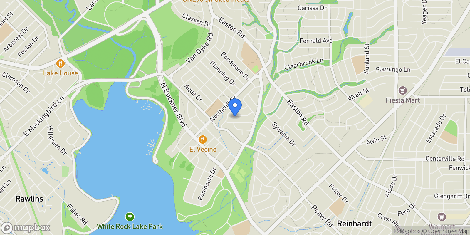 Map showing 803 Brookhurst Drive, Dallas, Texas, United States.
