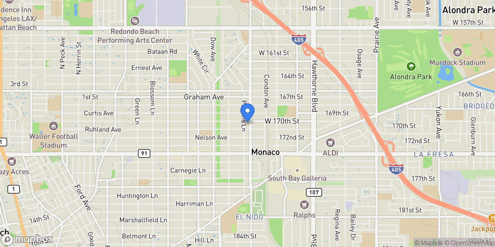 Map showing 2704 Voorhees Unit 4, Torrance, California, United States.