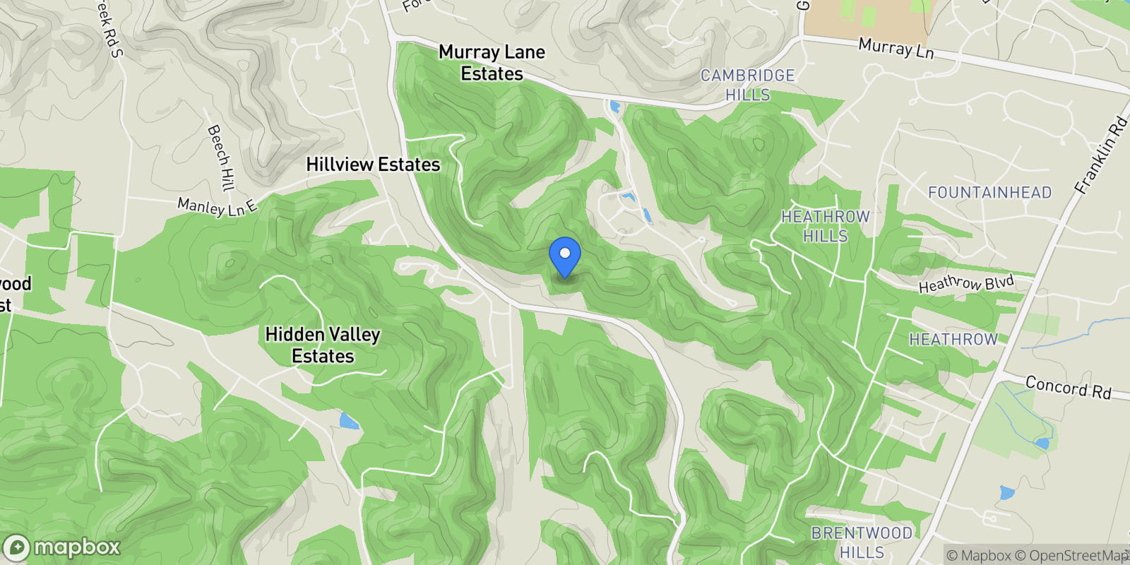 Map showing 1026 Holly Tree Gap Rd, Nashville, Tennessee, United States.