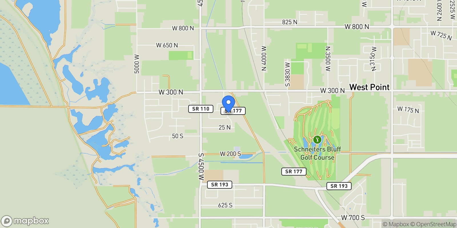 Map showing 120 4325 W, Clearfield, Utah, United States.