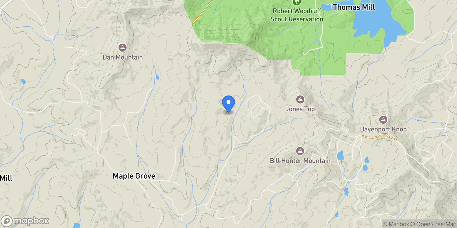 Map showing 217 Goldmine Road, Morganton, Georgia, United States.